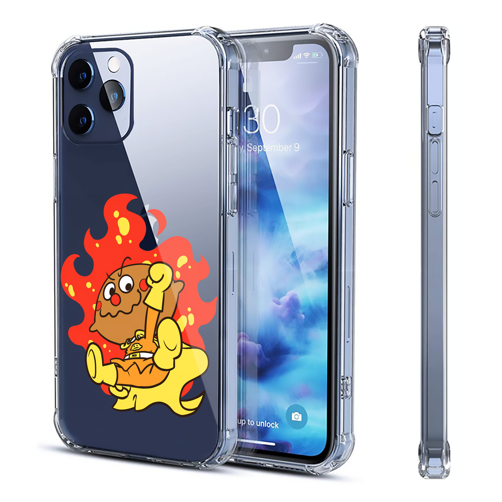 （画像用） アンパンマン Anpanman 【iPhone 12シリーズ対応】透明スマホケース（クリアソフトケース）